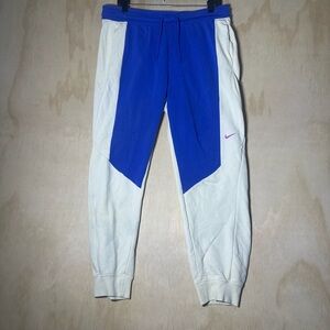 Nike Women’s Sports Joggers Pants Size Large Blue And White Pink Swoosh